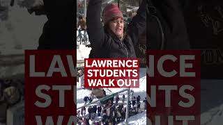 Students hold walkout at Lawrence High School against #ICE