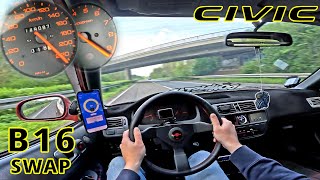 1998 Honda Civic B16 Vtec Is 9000Rpm Of Fun On Unlimited Autobahn!