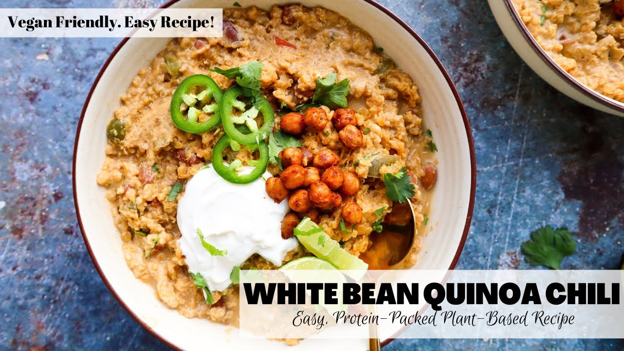 White Bean Quinoa Chili. Vegan and Gluten Free. Super Easy Recipe YouTube