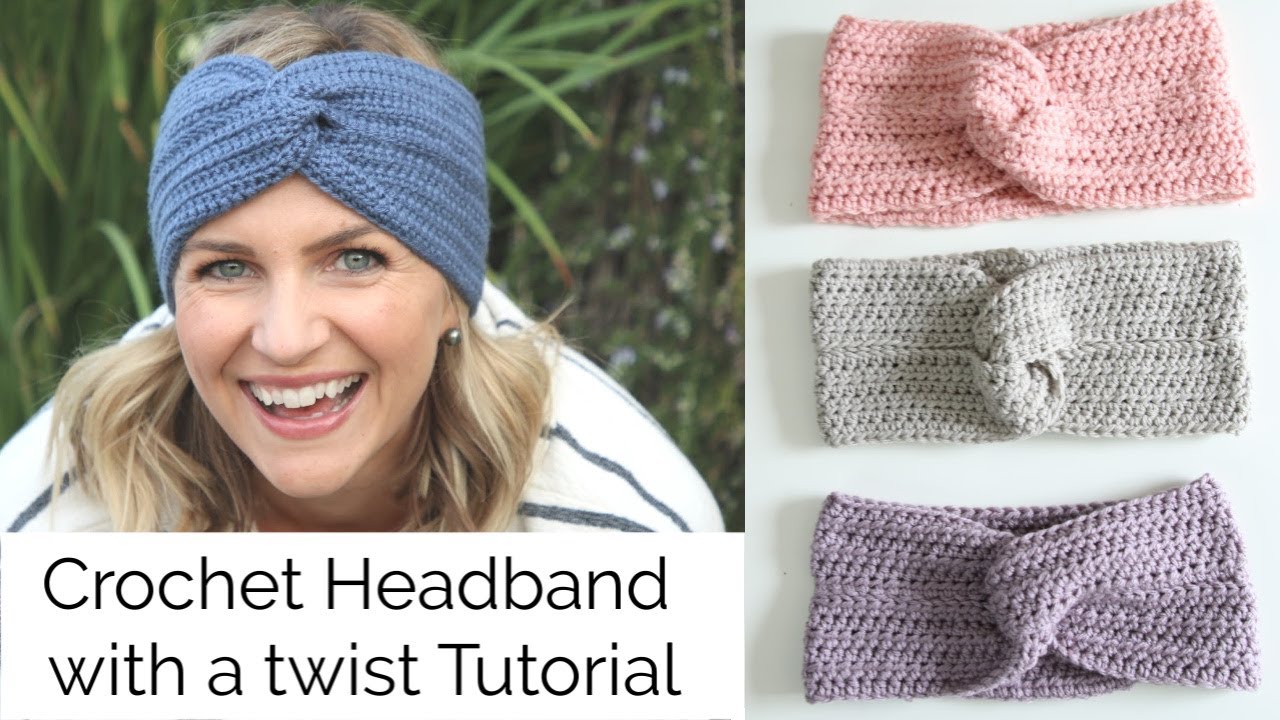 Simple Crochet Headband with a Twist Tutorial - YouTube