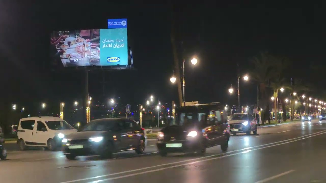 جمال شوارع طنجة ليلا🇲🇦