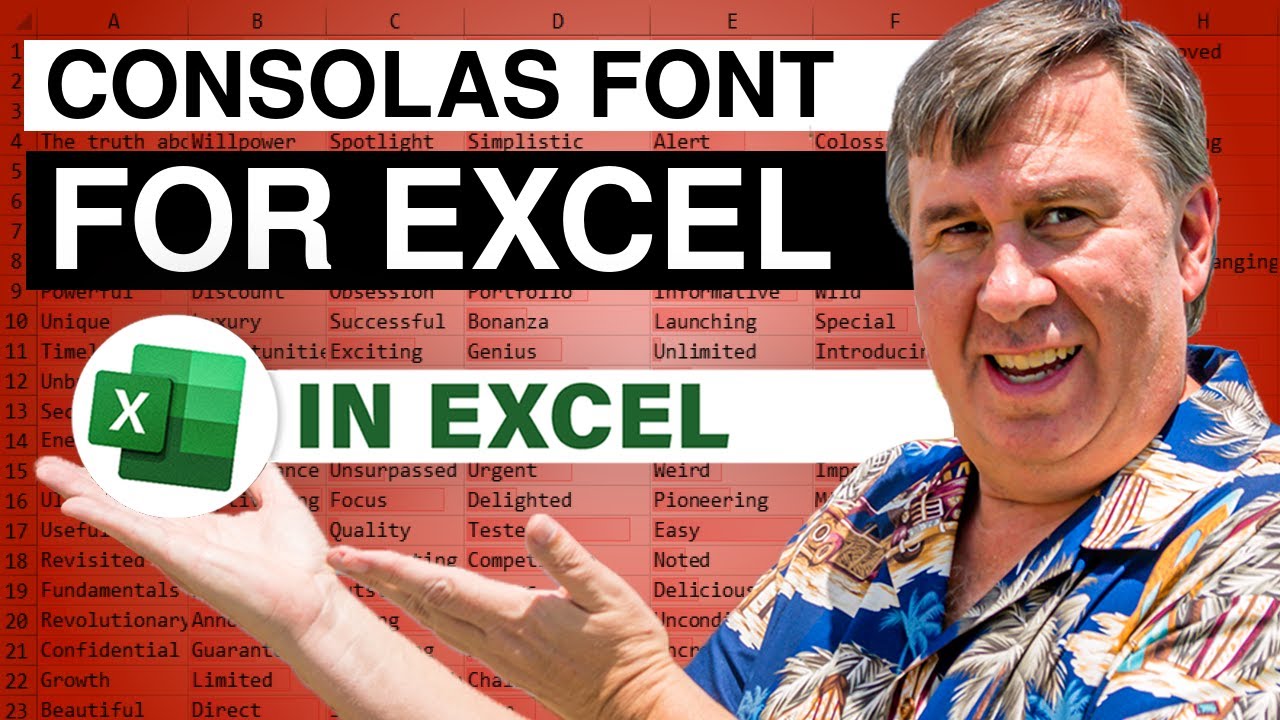 Excel Consolas Font For Excel Episode 2542 YouTube