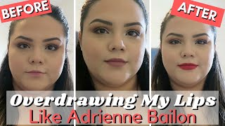 FOLLOWING ADRIENNE BAILON&#39;S LIP TUTORIAL! \\ HOW TO MAKE YOUR LIPS LOOK BIGGER!
