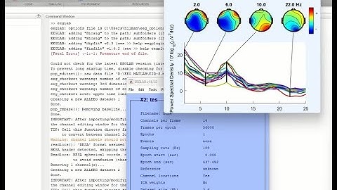 How to plot channel spectra and maps EEG data (matlab .mat file) using EEGLAB