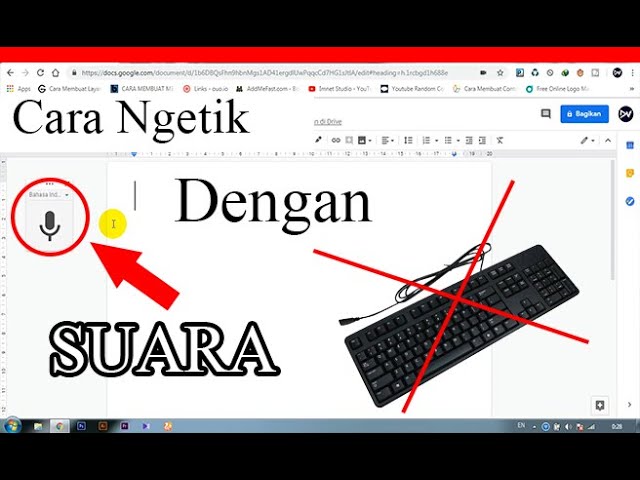 Cara mengetik dengan suara di google doc