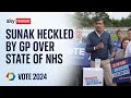 PM heckled by GP over the state of the NHS | Election 2024