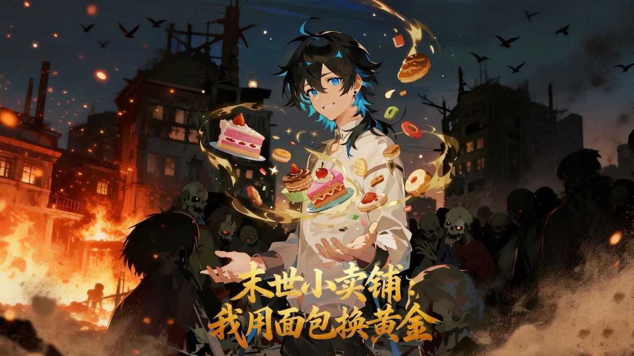 MULTI SUB【末世小賣舖：我用麵包換黃金】🍞末世降臨，我開了黃金小賣！一塊麵包標價100克黃金，泡麵換金條，薯片收珠寶…當梟雄們跪求進貨，我翹腳算賬：“本店概不賒欠，謝謝！” #末世 #系統