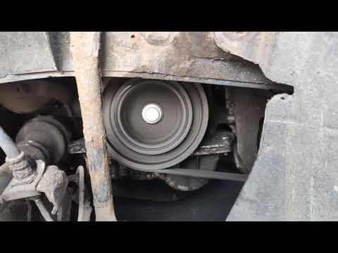 Работа нового шкива коленвала Renault Laguna 2 1.9dci