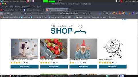 Information disclosure in error messages