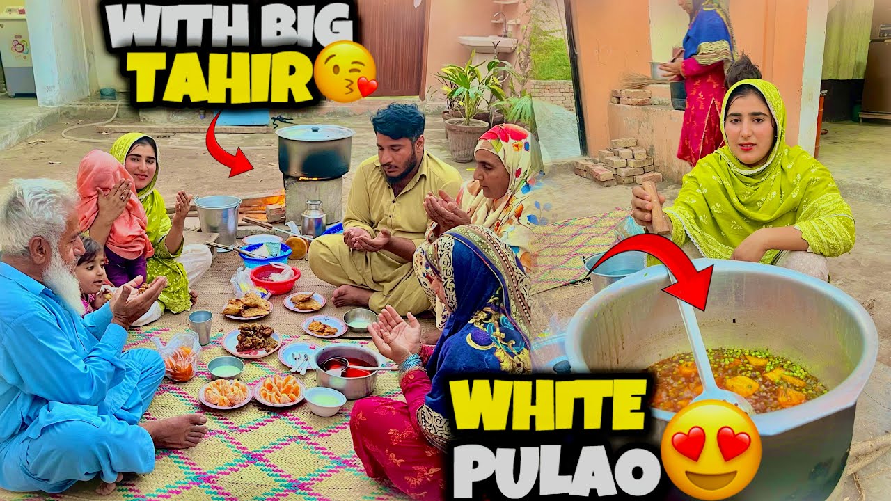 BIG IFTARI WITH WHITE PULAO🥰AJ AK NEW YOUTUBER SY MOLAKAT KR LI 🥰