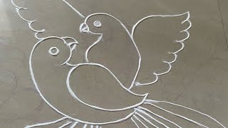 Parrot Rangoli @Raahas rangoli