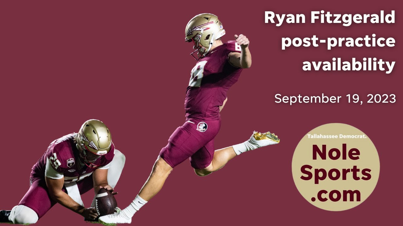 FSU football Kicker Ryan Fitzgerald postpractice Sep 19, 2023