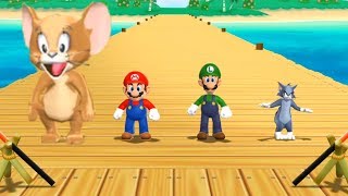 Mario Party 9 MiniGames - Mario Vs Luigi Vs Tom Vs Jerry (Master Difficulty)