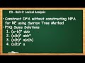 2.9 - Construct DFA without constructing NFA for RE using Syntax Tree & PYQ Sums Solutions - CD
