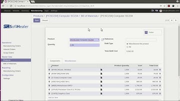 BOM Cost Price Odoo, Calculate Bill Of Material Cost Price Odoo