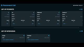 Placement Cell - NodeJS