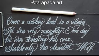 Beginners handwriting practice ।  Learn cursive calligraphy writing। Tarapada art✍️