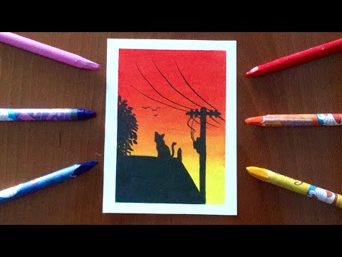 Oil pastel drawing  Cách vẽ phong cảnh bằng màu sáp dầu 07  YouTube  Phong  cảnh Bảng màu Crayon