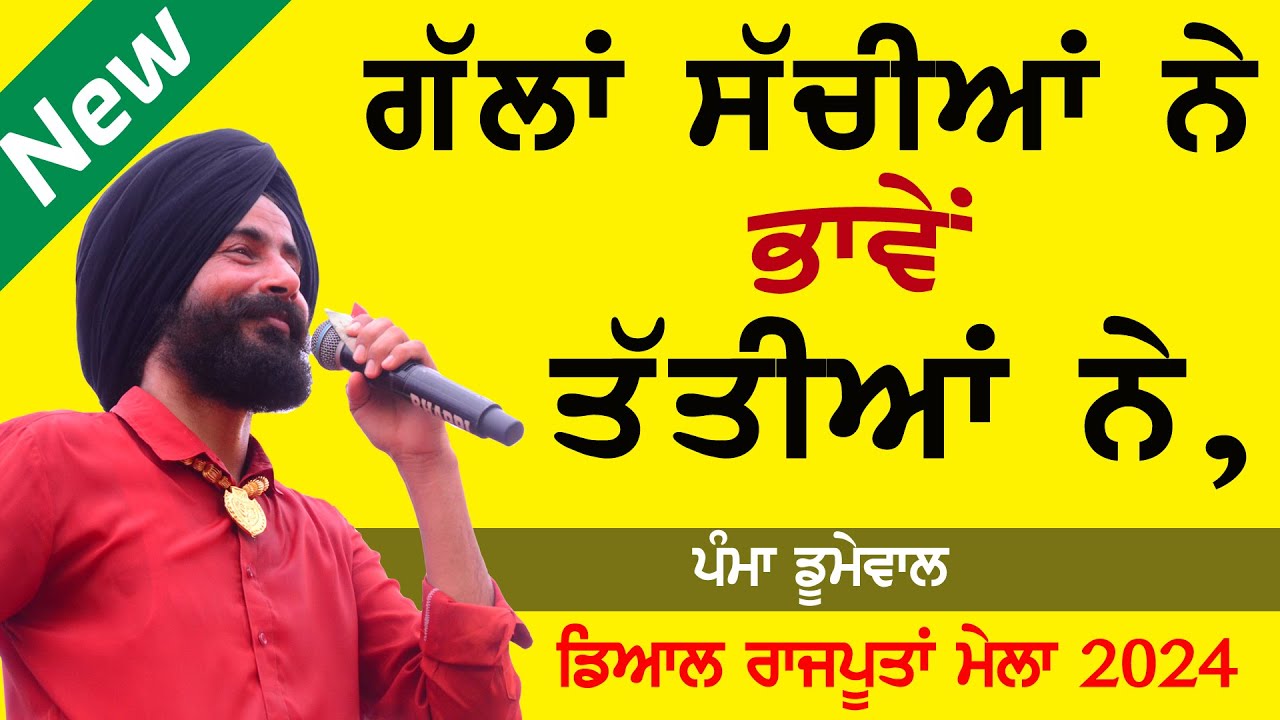 ਗੱਲਾਂ ਸੱਚੀਆਂ ਨੇ ਭਾਵੇਂ ਤੱਤੀਆਂ ਨੇ | Sachiyan Gallan | Pamma Dumewal | Dyal Rajputtan Mela 2024