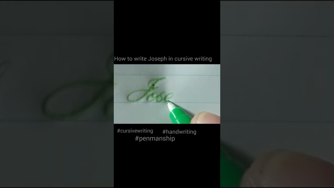 How To Write Joseph In Cursive Writing #Asmr #Handwriting #Penmanship