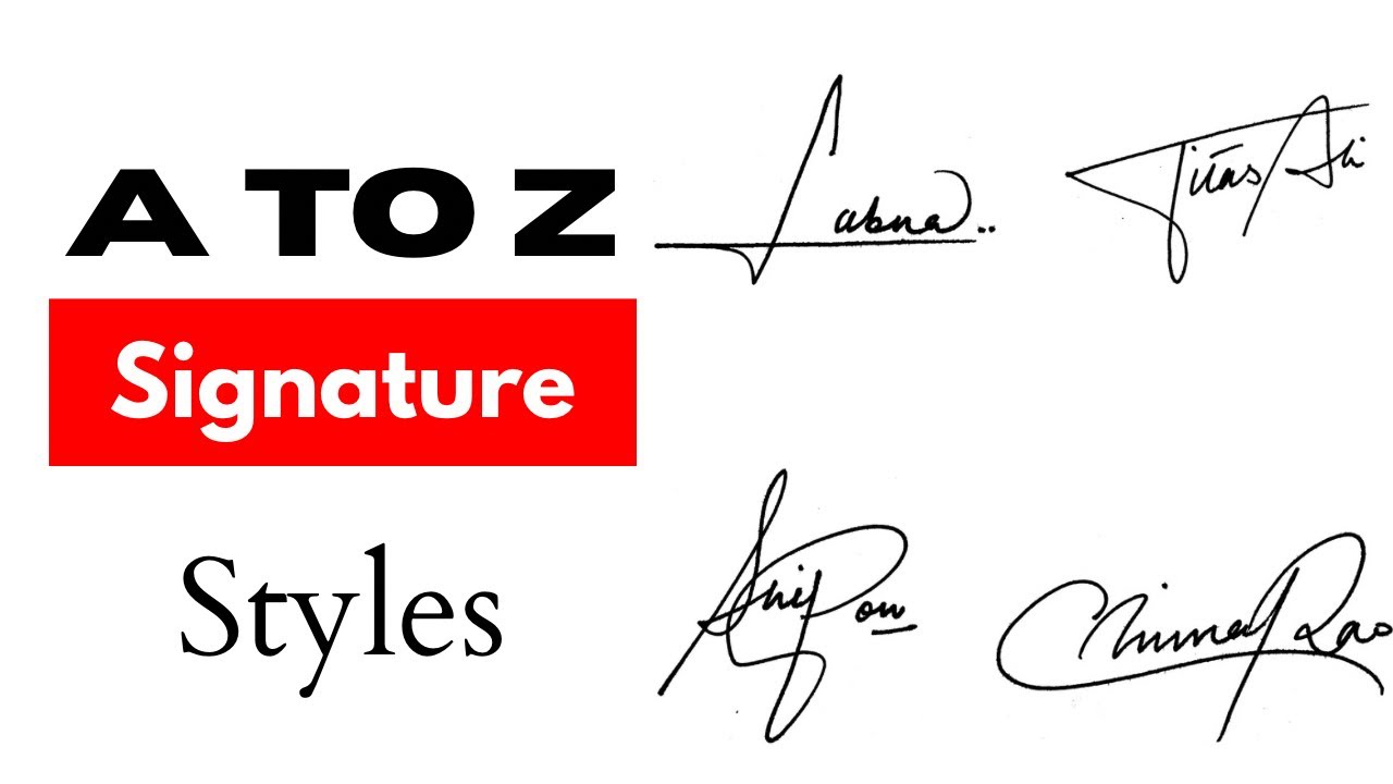 ✅A to Z Signatures | signature style of my name | Stylish signatures