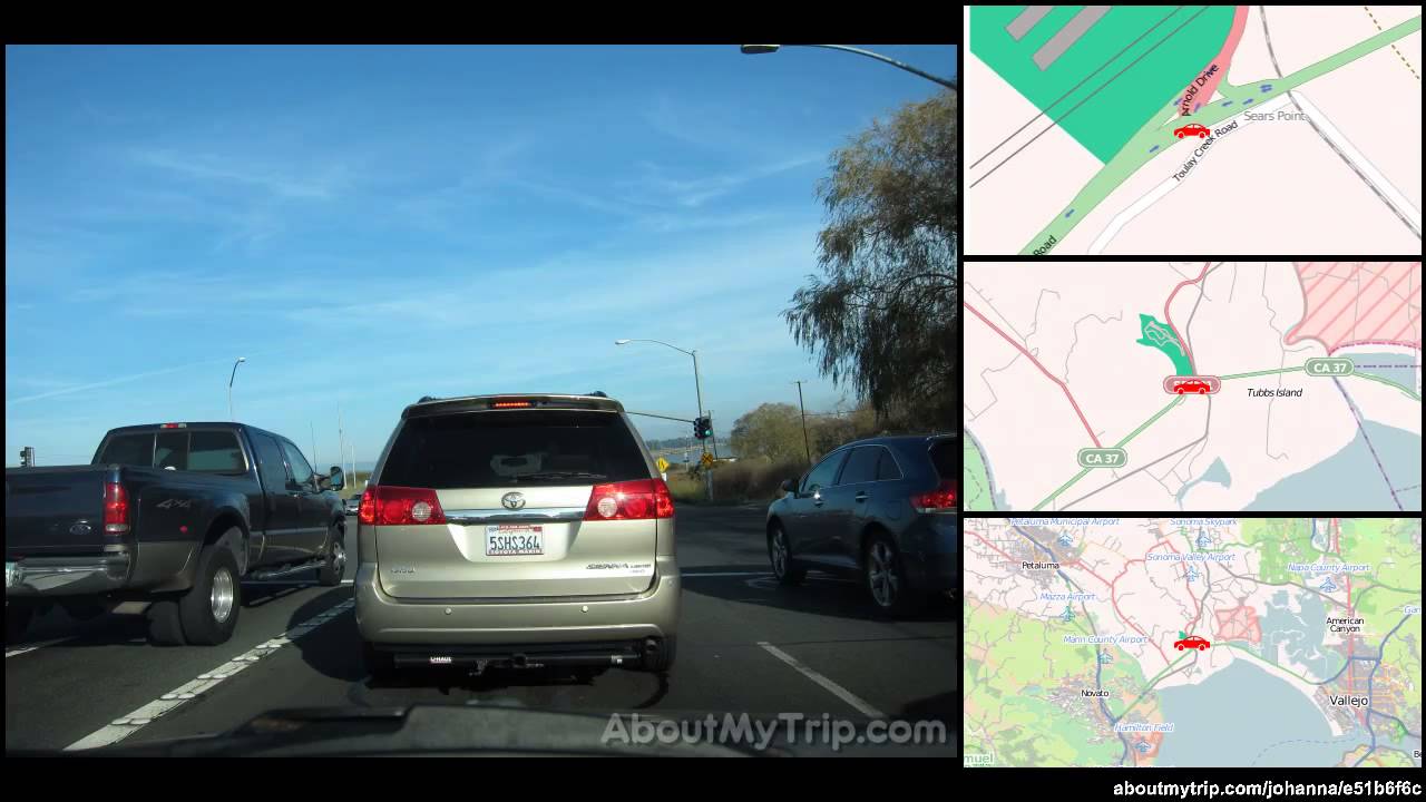 Redwood Highway (San Anselmo, CA) to Meadows Drive (Vallejo) via Novato
