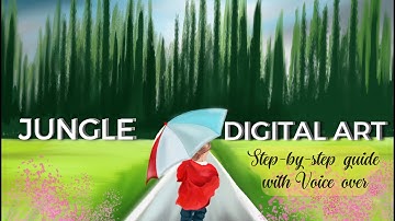 How to make forest on Autodesk Sketchbook for beginners🏞️|like pro|Digillus