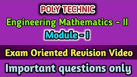 Polytechnic engineering Mathematics - II / Questions in Module 1 / Vector Algebra / Binomial Theurem