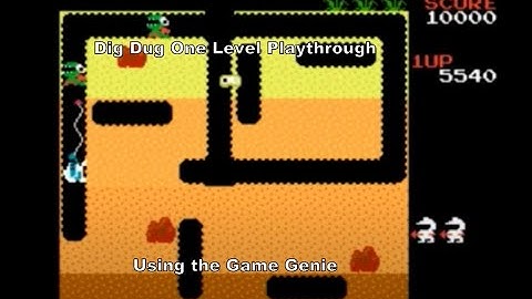 Dig Dug One-Level Playthrough using the Nes