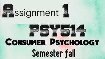 Psy514 Consumer Psychology | Assignment 1 Solution | VU