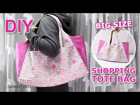 DIY Shopping Tote Bag | How to make a HOBO BAG [sewingtimes]