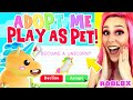 How to Play AS A PET in Adopt Me! Transform into A *LEGENDARY PET* Roblox Adopt Me