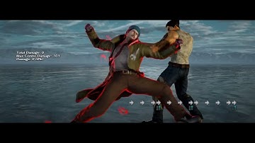 Dragunov High Damage Combo Running 2 (FFF2) CH no walls, Tekken 7