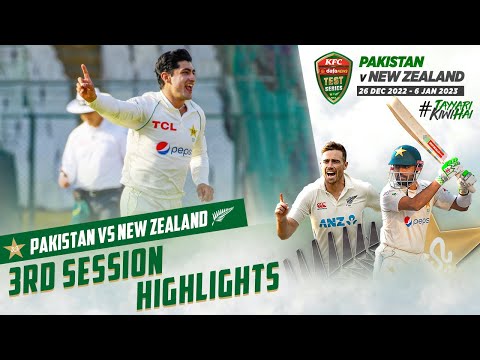 3rd Session Highlights | Pakistan vs New Zealand | 2nd Test Day 1 | PCB | MZ2L