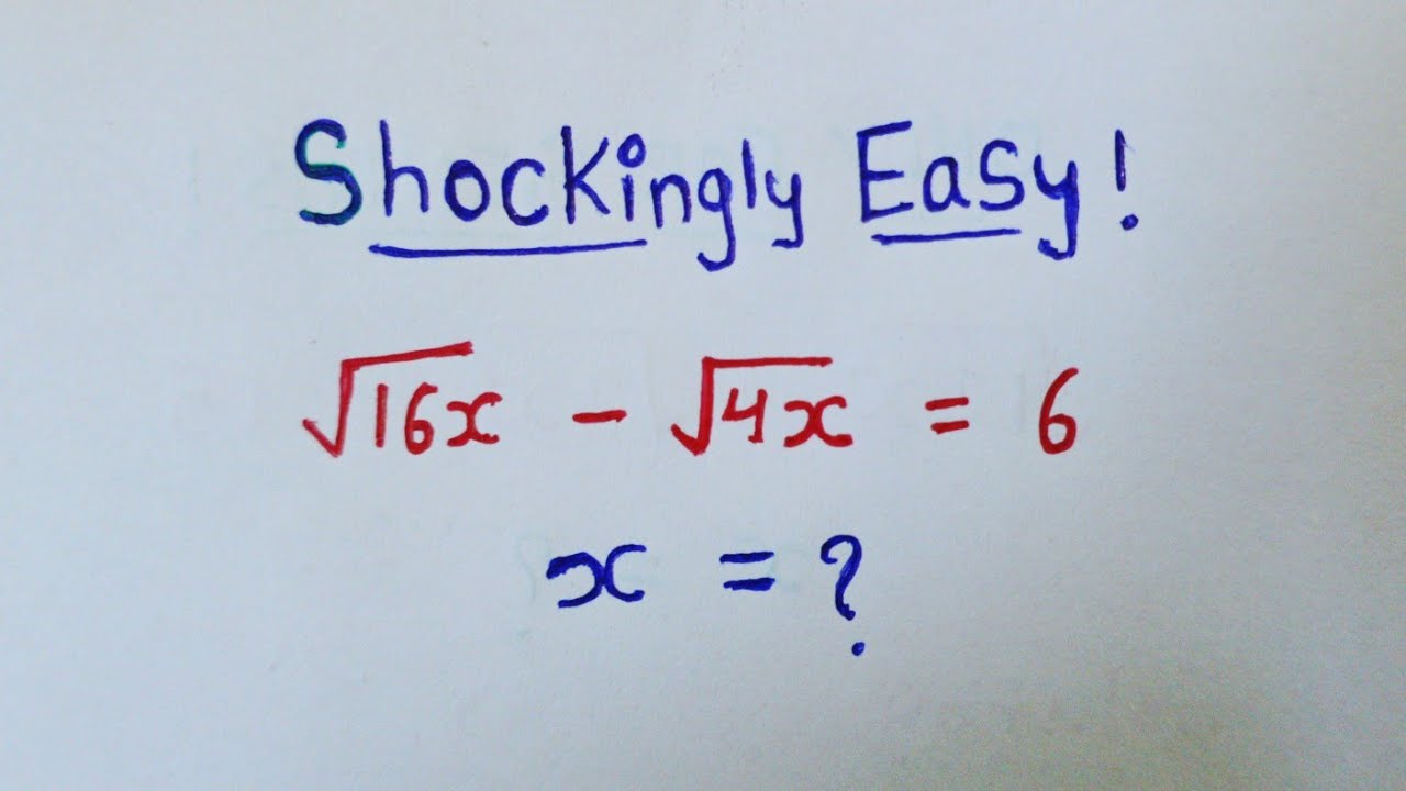 Nice Algebra Square Root Simplification Olympiad Problem - YouTube