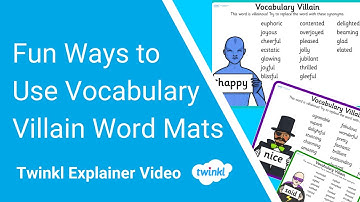 Fun Ways to Use Vocabulary Villain Word Mats