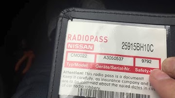 How to enter radio code on Nissan Qashqai