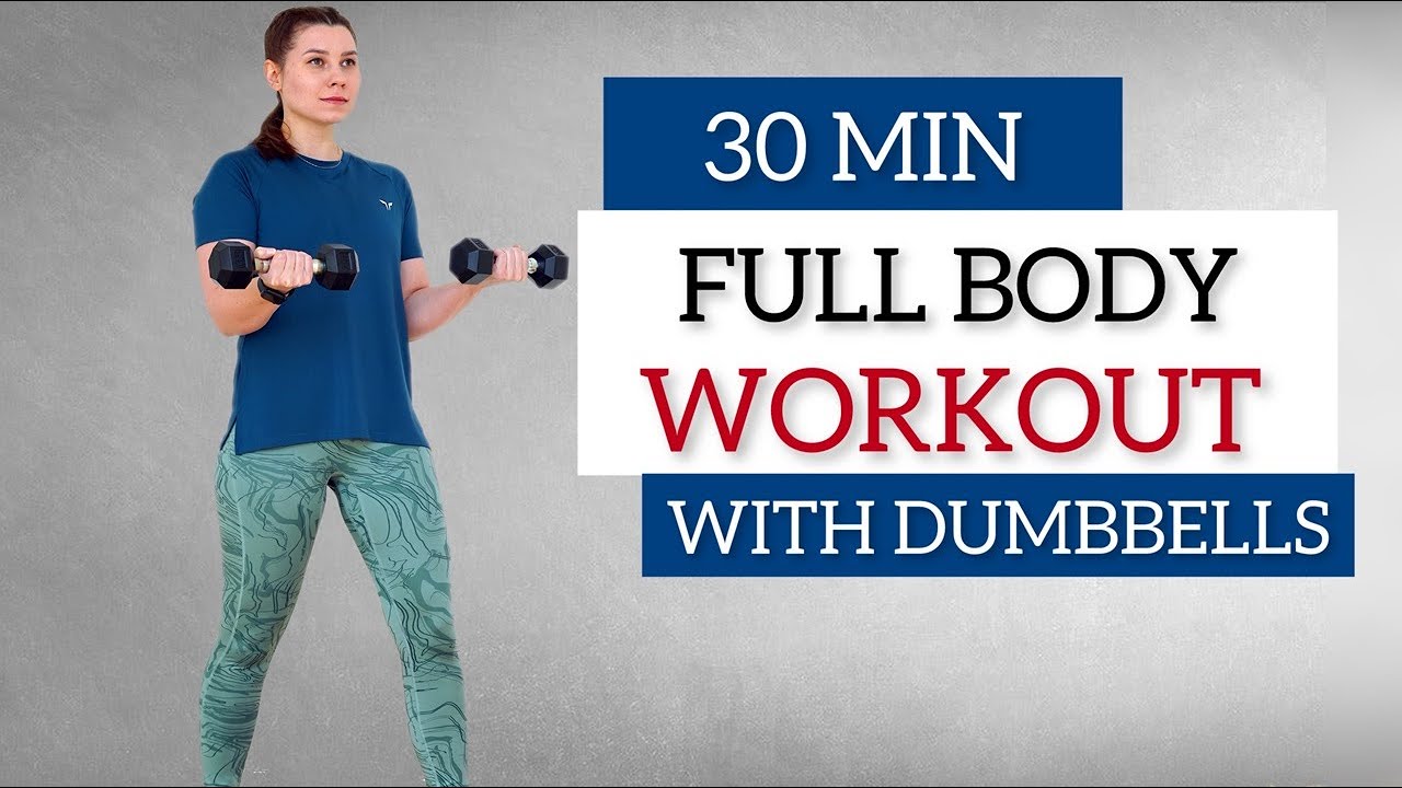 30 min FULL BODY STRENGHT WORKOUT / With Dumbbells / Warm Up / Home ...