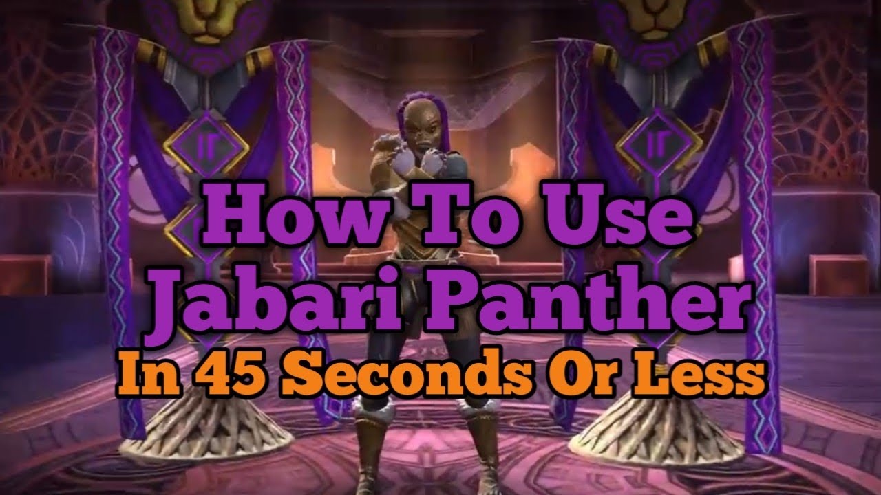 How To Use Jabari Panther MCoC | Bleeds Monster