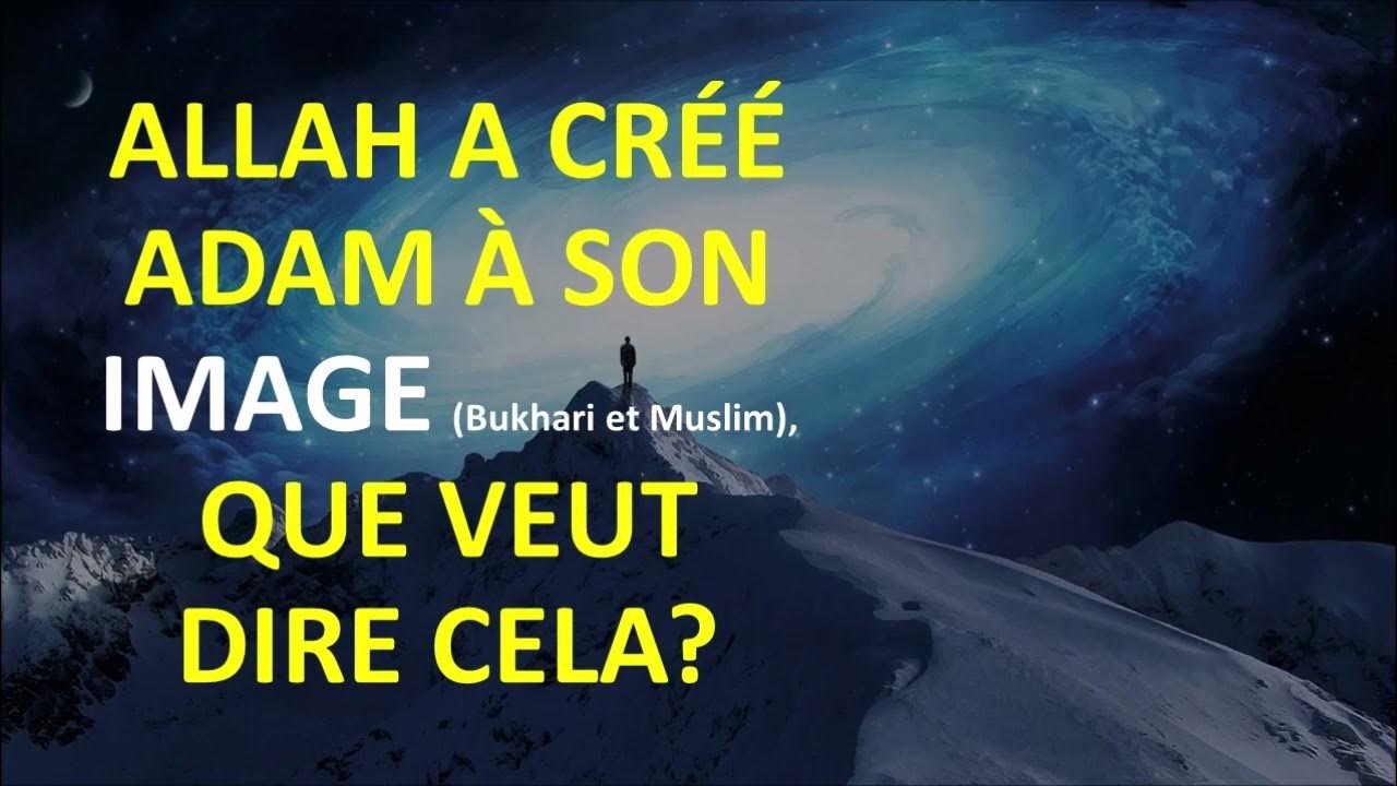 ALLAH A CRÉÉ ADAM À SON IMAGE, QUE VEUT DIRE CELA? YouTube ALLAH A CRÉÉ ADAM À SON IMAGE, QUE VEUT DIRE CELA? YouTube