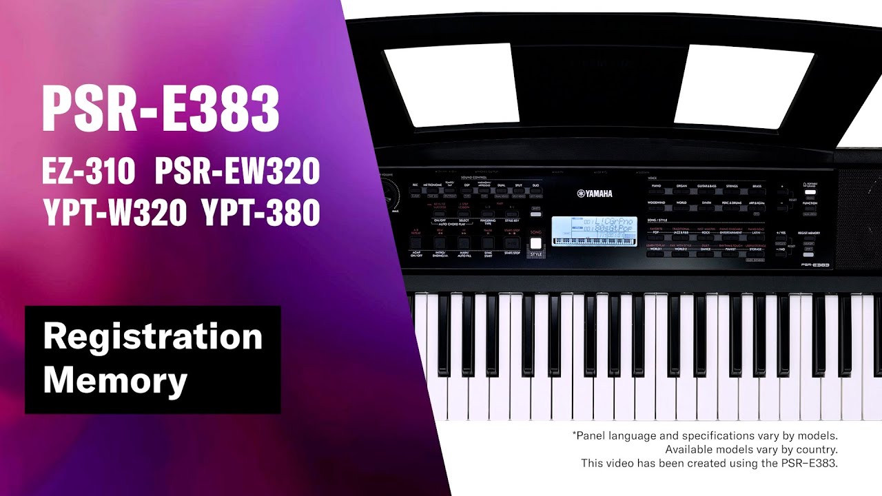 PSR-E383 - Overview - Portable Keyboards - Products - Keyboard