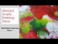 Acrylics painting Techniques with Catalyst Wedge | Easy painting ideas | | Green Red & White demo