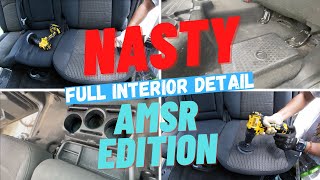 Deep Cleaning a FILTHY RAM TRUCK| Full Interior Car Detailing | ASMR EDITION screenshot 5