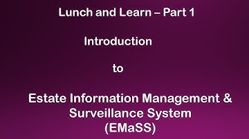 Introduction to Estate Information Management & Surveillance System - EMaSS in Lagos Nigeria