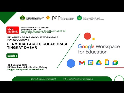 Pelatihan Dasar Google Workspace for Education : Permudah Akses Kolaborasi tingkat Dasar