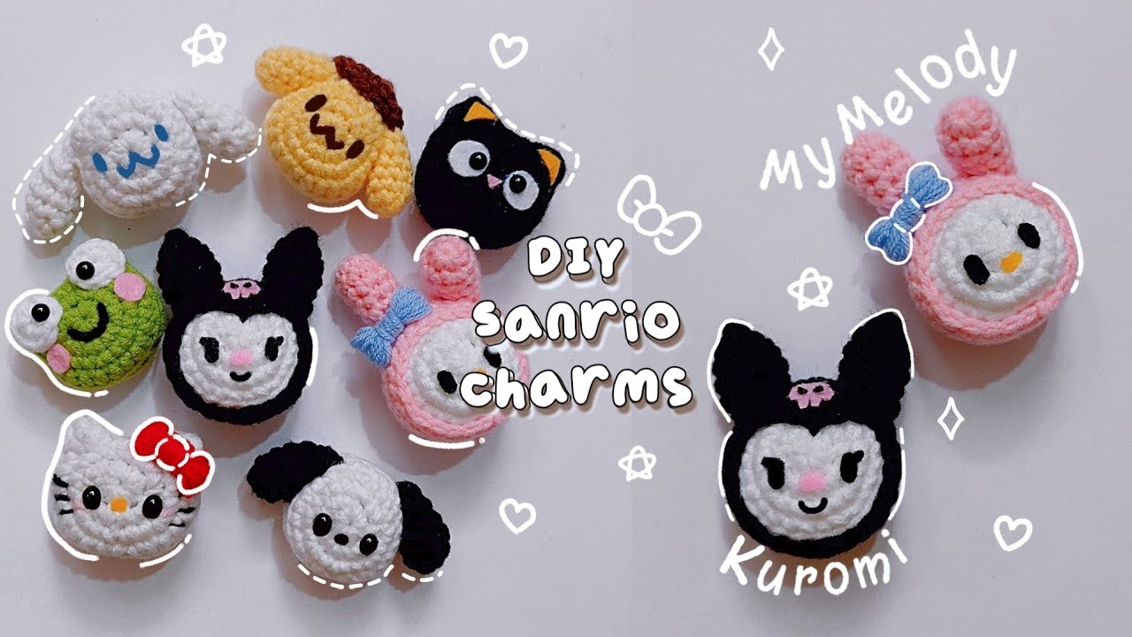 ♡ Crochet Mini Sanrio Charms Tutorial