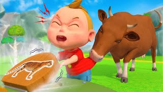 Animal Names And Sounds For Kids: Dairy Cow, Pig, Tiger, Monkey - Animals Cartoon - Funny Cartoons