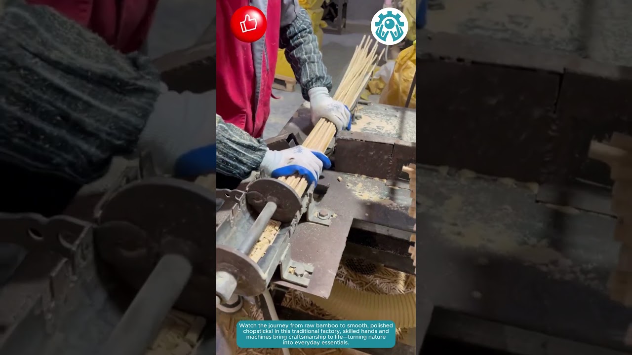 How Bamboo Chopsticks Are Made 🍴 | Traditional Craft in Action
