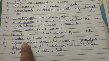 Bhartiyam public school /class 5/science/revision assignment 1,2