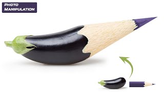 |Eggplant & Pencil| Photo Manipulation #tutorial #photoshop